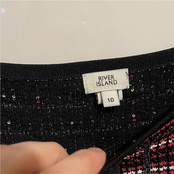 RIVER ISLAND Puff Shoulder Blouse Size 10 - Picture 8 of 9